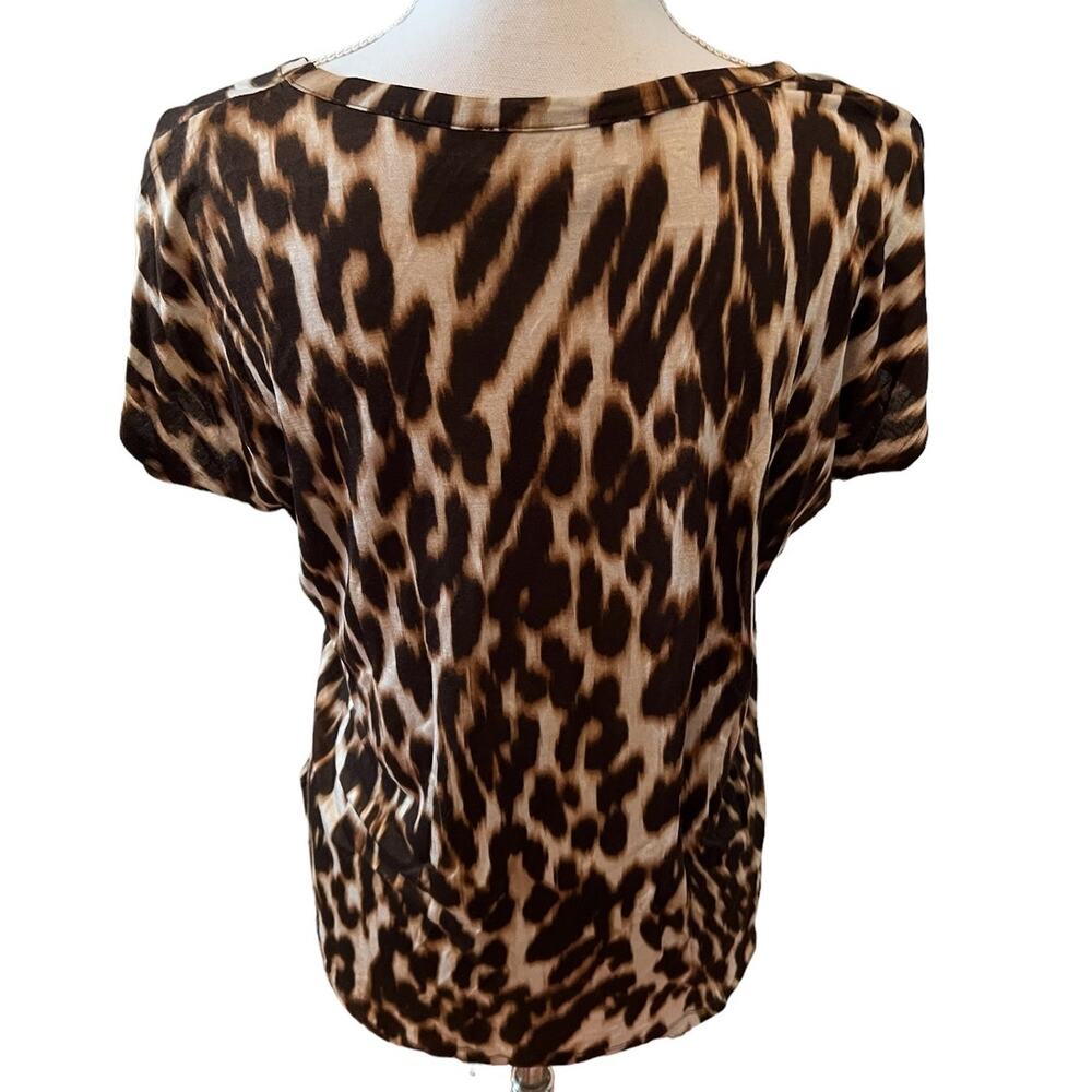 Michael Kors Animal Print Casual Knit Top M - Picture 4 of 6
